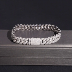 10MM 2 Rows VVS Moissanite Real Miami Cuban Chain