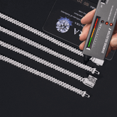 5MM VVS Moissanite Prong Edge Cuban Chain