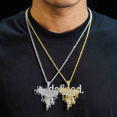GL Hip Hop People’s Favorite gun shaped Brass Zircon Pendant