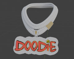 Down Payment BROK3N HEART DOODIE Custom Pendant 2inches 14K With Moissanite