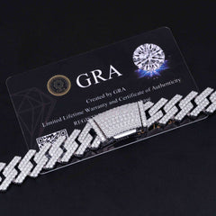 13.5MM 2 Rows VVS Moissanite Cuban Link Chain