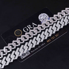 13.5MM 2 Rows VVS Moissanite Cuban Link Chain