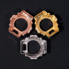 13.58 CT Iced Out G Shock DW6900 Moissanite Diamond Custom Watch Case