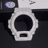 Iced Out D Color Moissanite Flawless Clarity Bezel & Buckle Watch Case