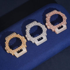 13.16CT Thorn Design Moissanite Diamond Bezel for Casio G Shock DW6900 Watch Case