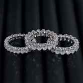 Luxury Jewelry Moissanite Rings VVS Moissanite Band 925 Sterling Silver Gold Plated Wedding Engagement Moissanite Diamond Ring