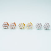 【US 3 Days Delivery】GL Hip Hop Earrings 925 Sterling Silver Moissanite Stud Earrings