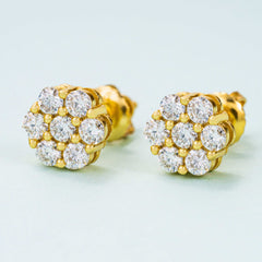 【US 3 Days Delivery】GL Hip Hop Earrings 925 Sterling Silver Moissanite Stud Earrings