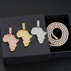 GL Silver Moissanite Continental Plate Shaped Pendant