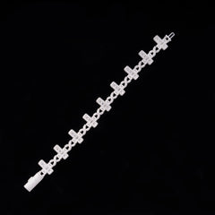6MM Infinity Cross VVS Moissanite Cuban Chain Bracelet