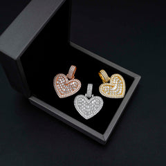 Fine Moissanite Jewelry hip hop pendant VVS moissanite Pass Diamond Tester Iced Out Heart Pendant