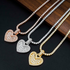 Fine Moissanite Jewelry hip hop pendant VVS moissanite Pass Diamond Tester Iced Out Heart Pendant