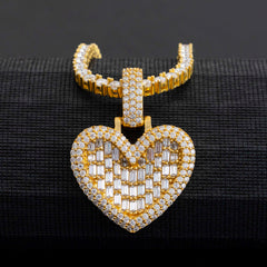 Fine Moissanite Jewelry hip hop pendant VVS moissanite Pass Diamond Tester Iced Out Heart Pendant