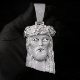 GL Jesus Thorns wreath moissanite pendant