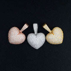 GL Iced Out VVS Diamond Custom Heart Pendant