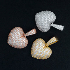 GL Iced Out VVS Diamond Custom Heart Pendant