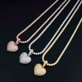 【US 3 Days Delivery】GL Iced Out VVS Diamond Custom Heart Pendant