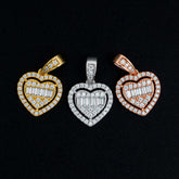 GL VVS Diamond Cute Heart 4 Prongs Diamond Pendant
