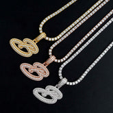 GL Hip Hop Fashion design letter "B" Custom Initial Pendant