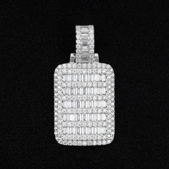 GL Hip Hop Iced Out Baguette Moissanite Diamond S925 Silver Pendant