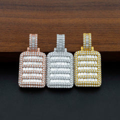 hip hop jewelry D color moissanite diamond 925 silver moissanite iced out pendant