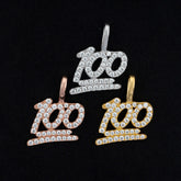 GL Hip Hop Moissanite Iced Out Custom-made "100" Pendant