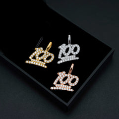 GL Hip Hop Moissanite Iced Out Custom-made "100" Pendant