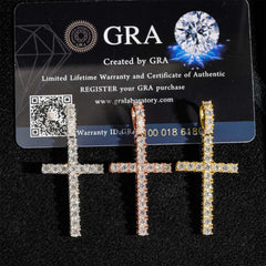 【US 3 Days Delivery】GL Classic Cross Silver VVS Moissanite Pendant
