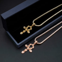 GL lced Out VVS Moissanite Diamond Ankh Cross Pendant