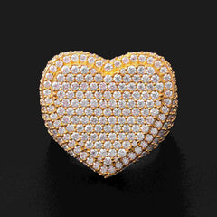 GL Custom Jewelry 925 Sterling Silver moissanite Ring VVS diamond Hip Hop Heart Ring