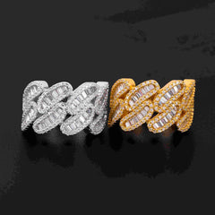 GL Miami Cuban Baguette Moissanite Diamond Ring