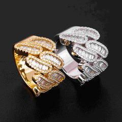 GL Miami Cuban Baguette Moissanite Diamond Ring