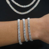 【US 3 Days Delivery】6.5MM Single Row VVS Moissanite Miami Cuban Chain 16K Gold