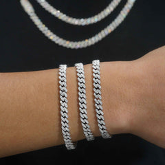 【US 3 Days Delivery】6.5MM Single Row VVS Moissanite Miami Cuban Chain 16K Gold