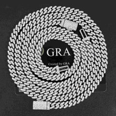 【US 3 Days Delivery】6.5MM Single Row VVS Moissanite Miami Cuban Chain 16K Gold