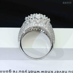 GL Hip Hop Fine Jewelry 925 Sterling Silver VVS Moissanite Diamond Ring