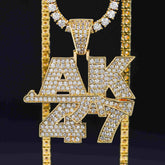 GL “AK47gun” Letter VVS Diamond Pendant