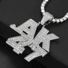GL “AK47gun” Letter VVS Diamond Pendant