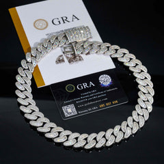 GL 20mm Moissanite diamond Cuban Link Chain