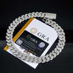 GL 20mm Moissanite diamond Cuban Link Chain