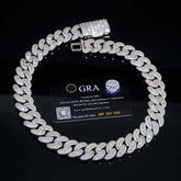 GL 20mm Moissanite diamond Cuban Link Chain