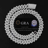 13.5MM 2 Rows VVS Moissanite Cuban Link Chain