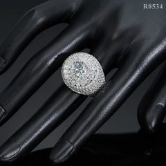 【US 3 Days Delivery】GL Iced Out VVS Moissanite Hip Hop Ring Men