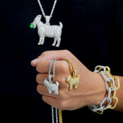 【US 3 Days Delivery】GL Lamb S925 Silver Moissanite Diamond Pendant