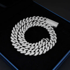 GL 16mm Iced Out Jewelry Miami Cuban Link Necklace
