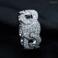GL New Fashion Pass Diamond Tester Iced Out Hip Hop 925 Sterling Silver Moissanite Ring
