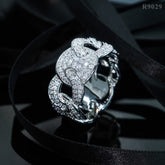 GL New Fashion Pass Diamond Tester Iced Out Hip Hop 925 Sterling Silver Moissanite Ring