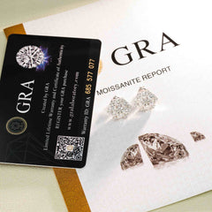 【US 3 Days Delivery】GL Hiphop Jewelry 925 Sterling Silver VVS Round Cut Moissanite Stud Earring