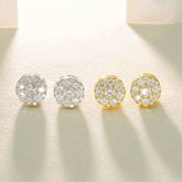 【US 3 Days Delivery】GL Hip Hop Fashion Jewelry VVS Moissanite Diamond Earrings