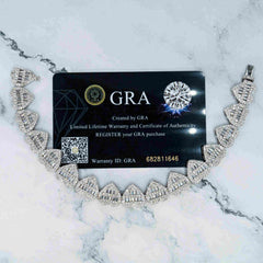13MM Heart Shape Hip Hop Iced Out VVS Moissanite Baguette Diamond Cuban Chain